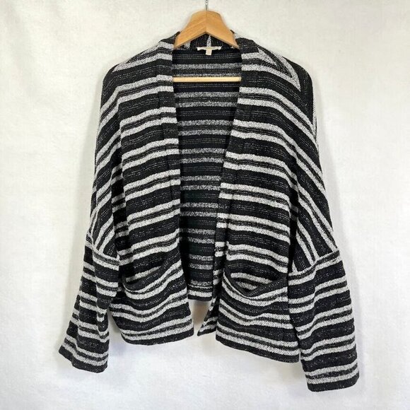 Madewell Striped Open Front Cardigan Oversized School Grandma Comfy Slouchy M/L - Picture 3 of 8